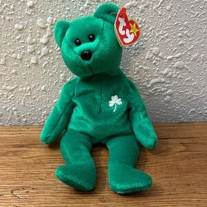 Ty Emerald Green Shamrock Bear Plush - Erin St Patrick’s Day